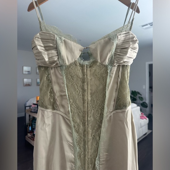 ASOS DESIGN satin patchwork lace midi dress - Picture 5 of 9